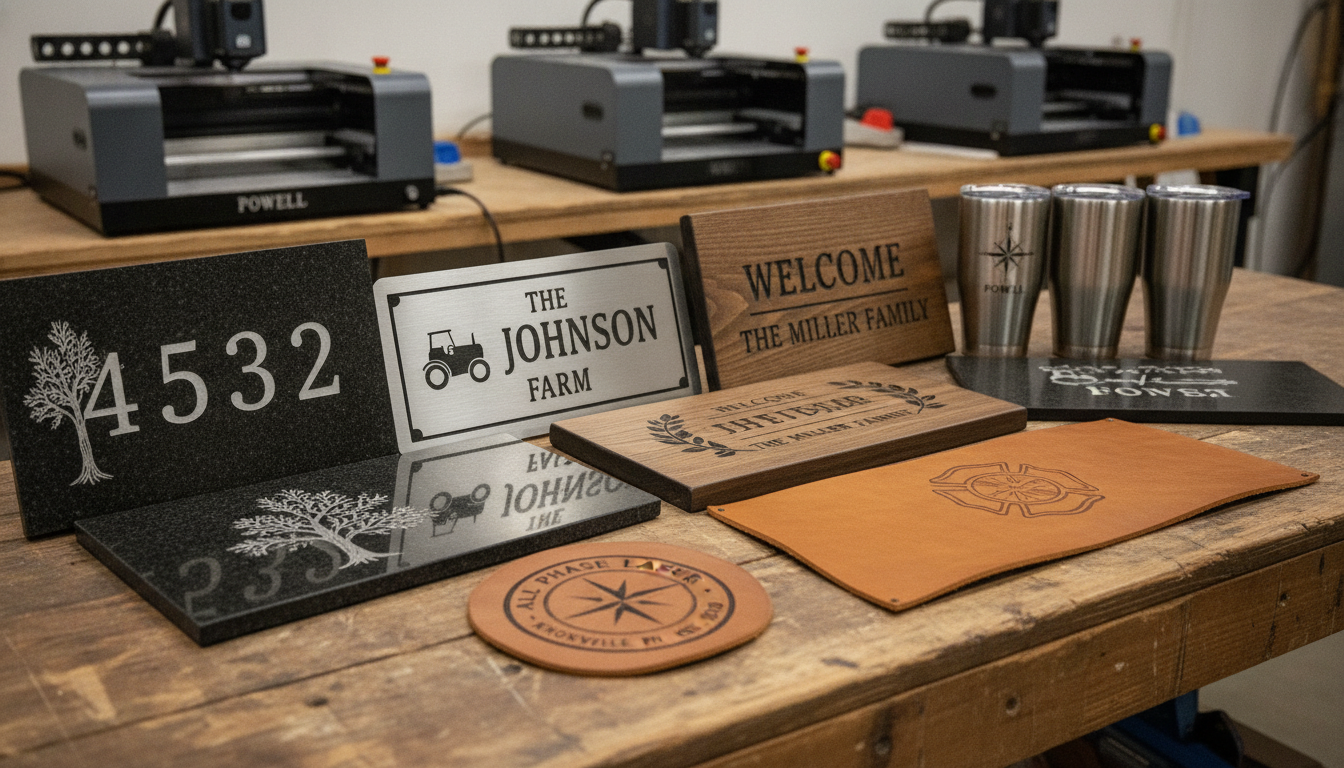 Custom Engraved Signs and Address Plaques in Powell, Halls, and North Knox County